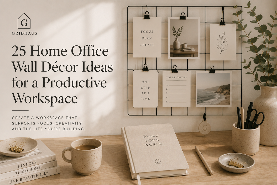 25 Home Office Wall Décor Ideas for a Productive Workspace