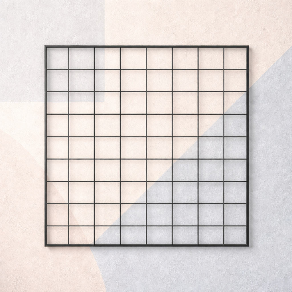 Your Space. Your Rules – Wall Grid Décor Kit (Complete Metal Grid with Clips)