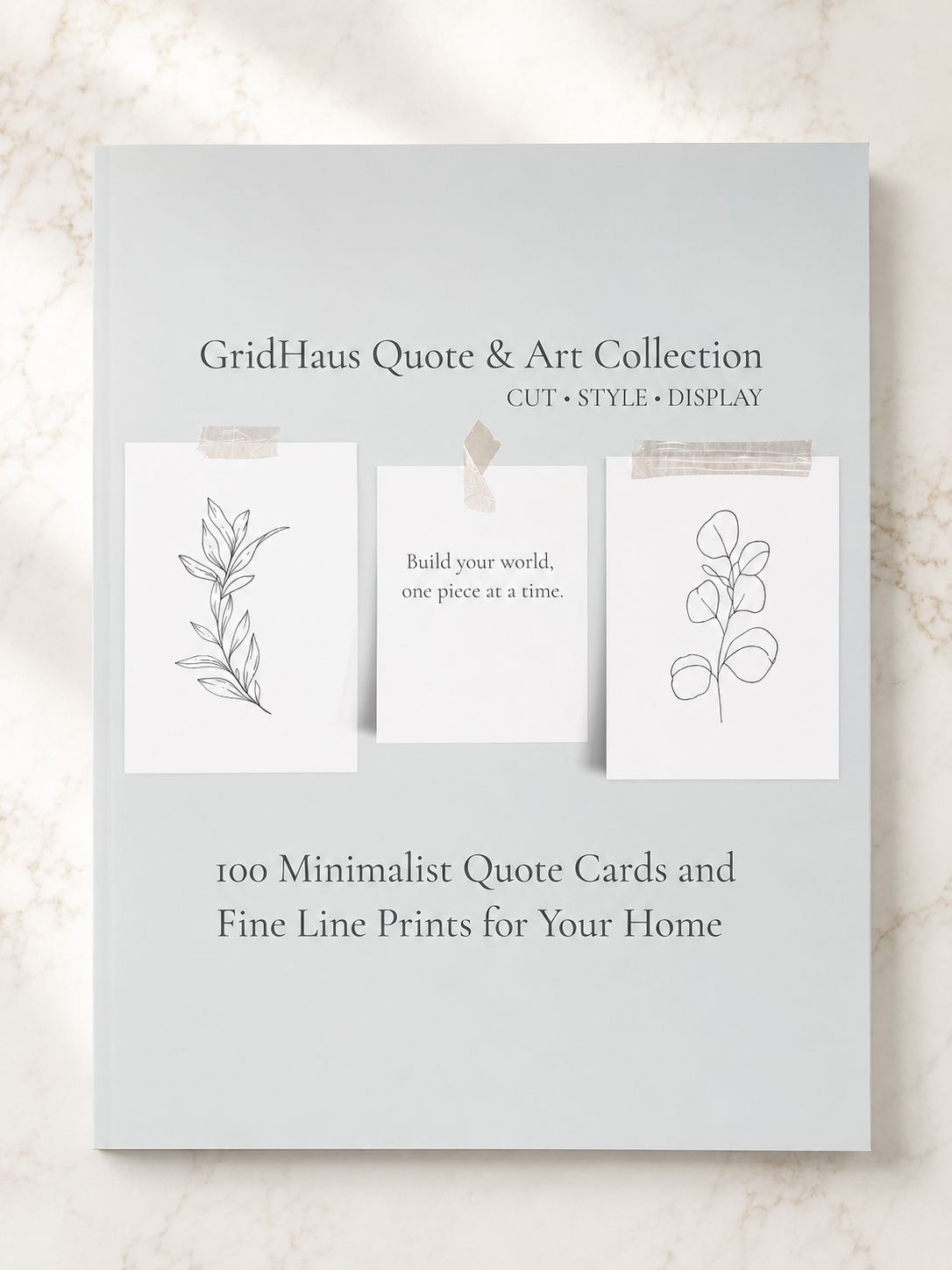 GridHaus Quote & Art Collection — framed quote print styled on a wall grid